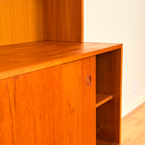 Swedish bookshelf in teak & beech
