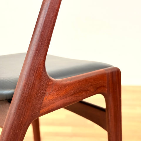 Danish dining chairs in walnut by Kai Kristiansen