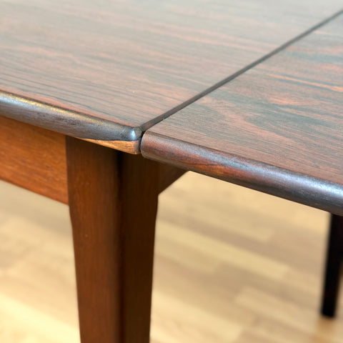 Danish dining table in Santos rosewood & teak by Gern Møbelfabrik