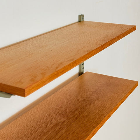 Swedish "Pira" shelving system in oak