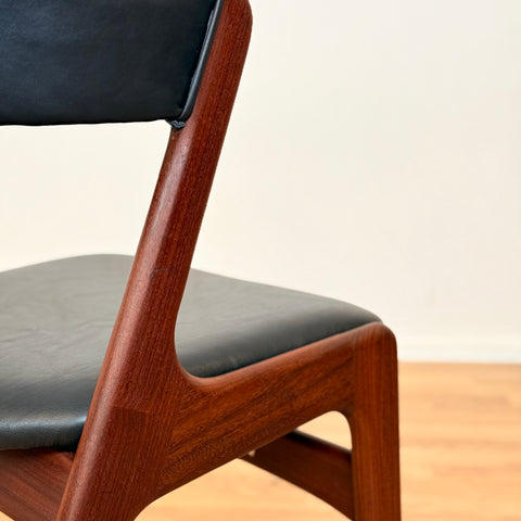 Danish dining chairs in walnut by Kai Kristiansen
