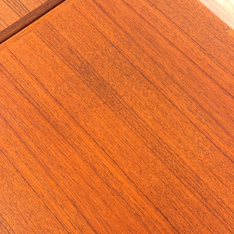 Danish rectangular dining table in teak & beech