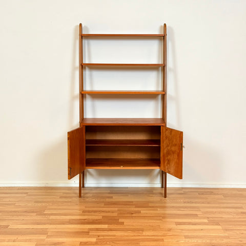 Swedish bookshelf in teak & beech