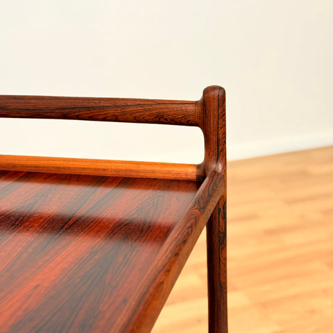 Danish serving trolley in Santos rosewood by Henning Korch for CFC Silkeborg