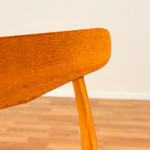 Danish set of 6 dining chairs in oak & beech by Findahl