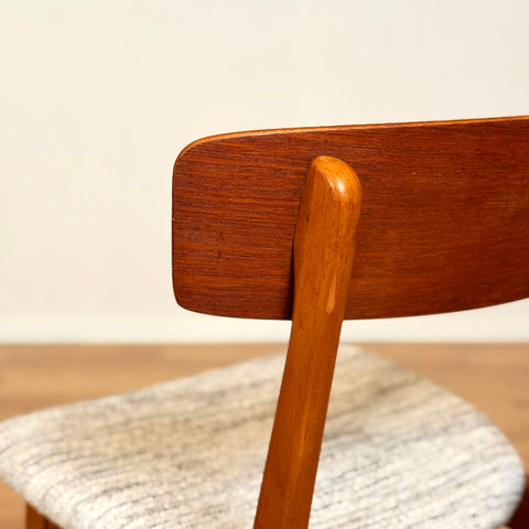 Danish dining chairs in teak & beech by Farstrup