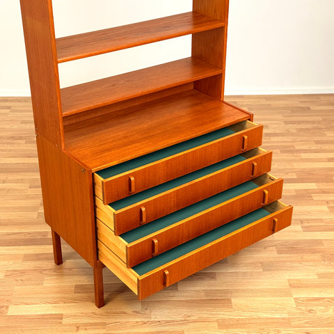Swedish bookshelf in teak by Bertil Fridhagen for Bodafors