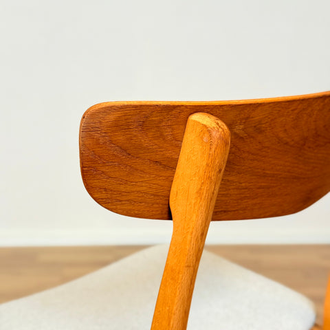 Danish set of 6 dining chairs in oak & beech by Findahl
