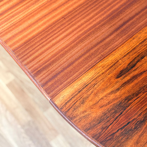 Danish round dining table 'model 55' with 3 ext by Omann Jun