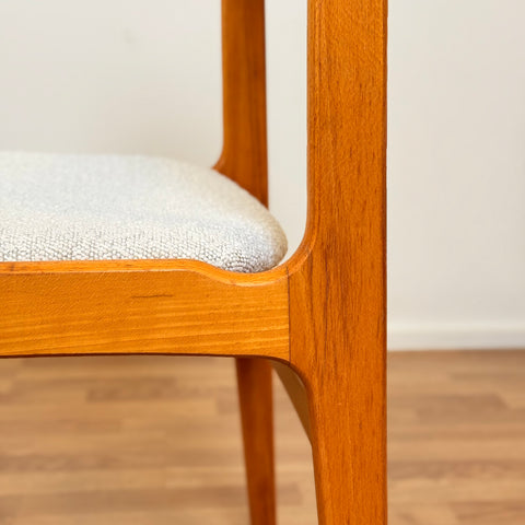 Danish set of 8 dining chairs in beech by Erik Buch