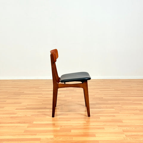 Danish set of 8 dining chairs in teak & walnut by Schiønning & Elgaard