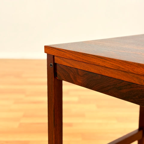 Danish side table with pull-out in Santos rosewood
