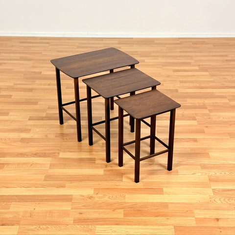 Danish set of nest of tables in teak