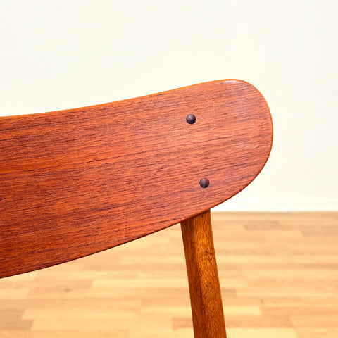 Danish dining chairs in teak & oak by Farstrup