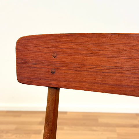 Danish set of 2 dining chairs in teak & beech by Fastrup