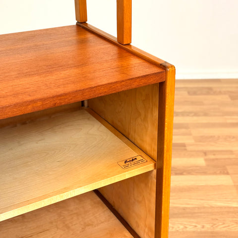 Swedish bookshelf in teak & beech by Bertil Fridhagen for Bodafors