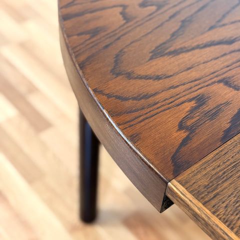 Danish round dining table in oak