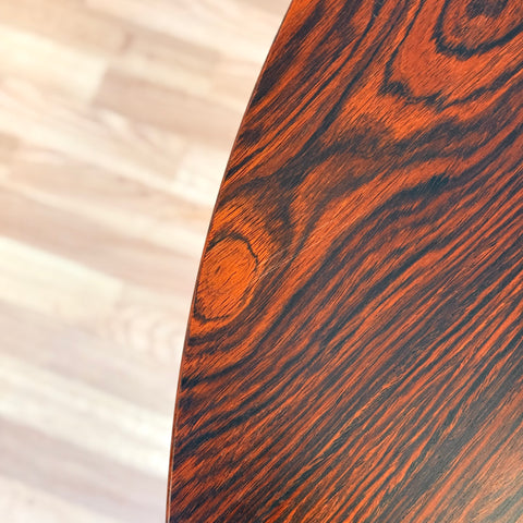 Danish round dining table in Santos rosewood