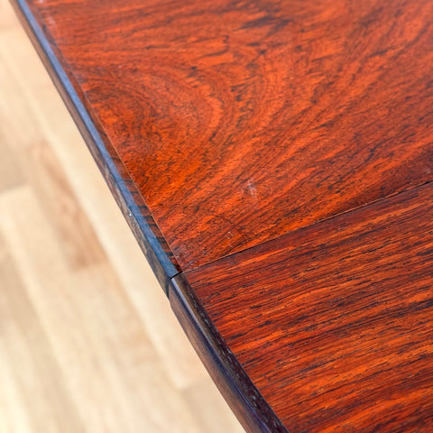 Danish large round dining table in Santos rosewood by Oman Junn