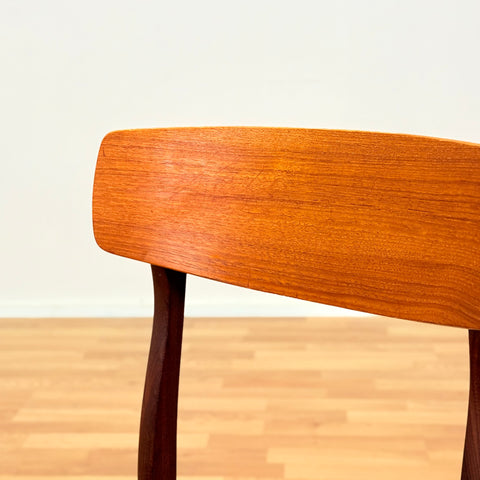 Reserved Danish dining chairs in teak & walnut