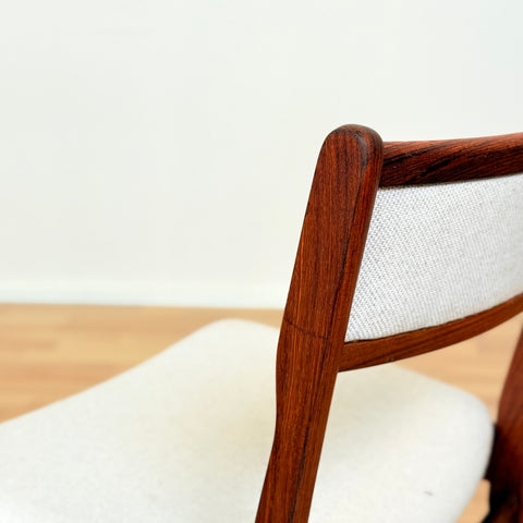 Danish set of dining chairs in Santos rosewood