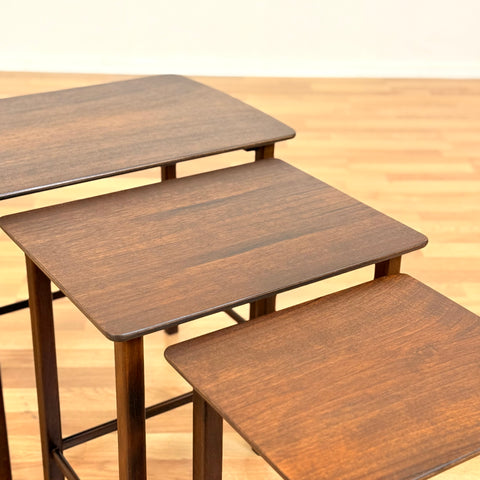 Danish set of nest of tables in teak