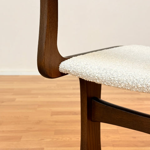 Danish set of 4 dining chairs in stained teak