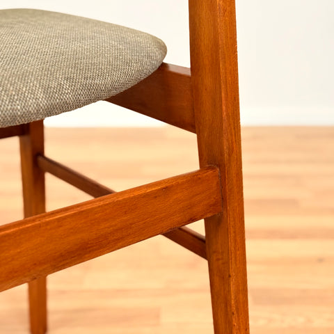 Danish set of 4 dining chairs in teak & beech