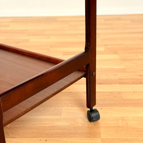 Trolley table in mahogany