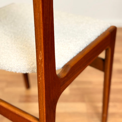 Danish set of 4 dining chairs in teak by Erik Buch