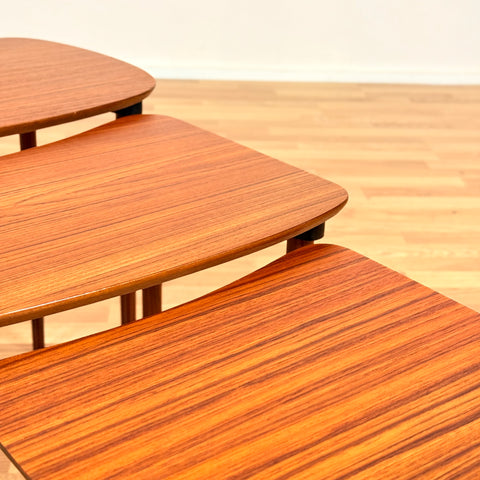 Danish set of nest of tables in teak