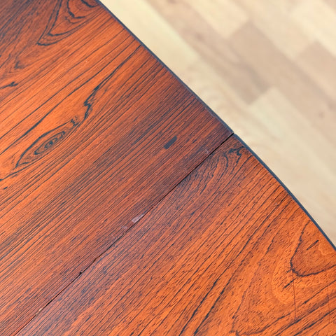 Danish round dining table in Santos rosewood
