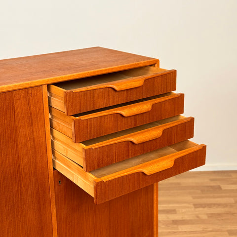 Swedish highboard in teak & oak "Reno" by B.Fridhagen