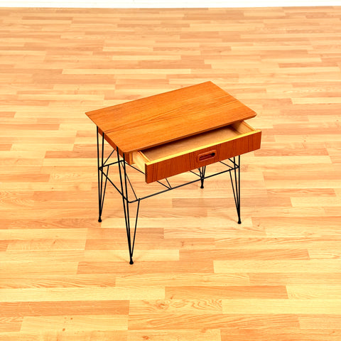 Swedish bedside table in teak