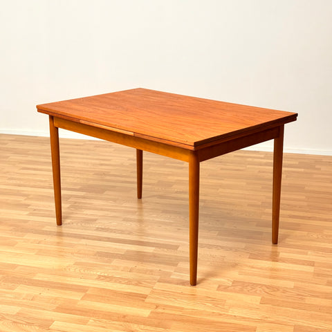 Danish rectangular dining table in teak & beech