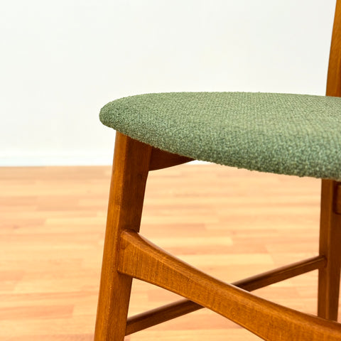 Swedish set of 4 dining chairs in teak and beech by IKEA, "Boel"
