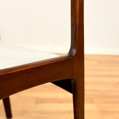 Danish dining chairs in teak by Sorø Stolefabrik