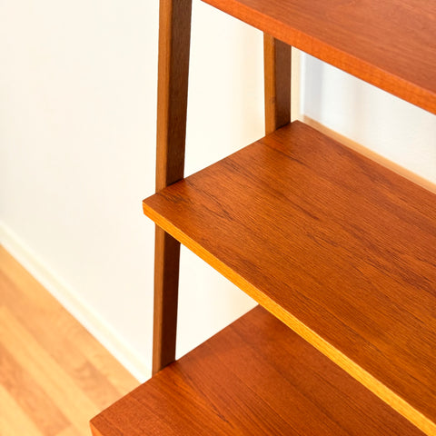 Swedish bookshelf in teak & beech