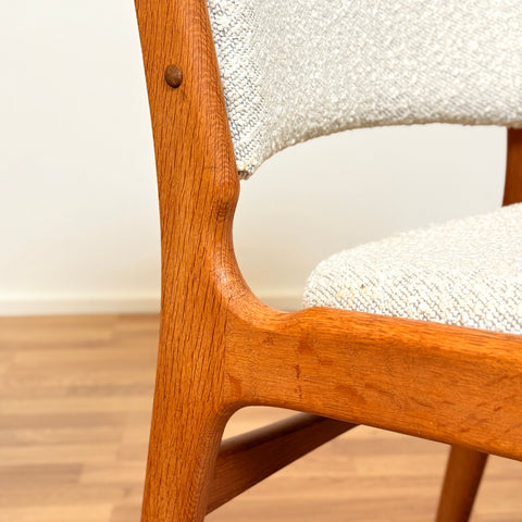 Danish set of 4 dining chairs in oak by Eric Buch