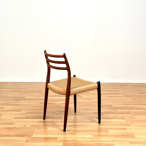 Set of 4 dining chairs in Santos rosewood, Niels O. Møller, model 78