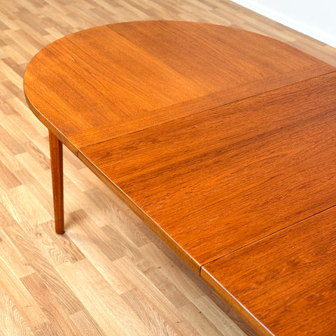 Swedish oval dining table in teak