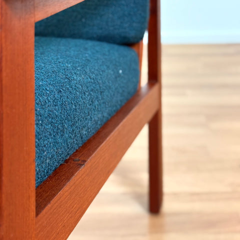 Danish armchairs in solid teak by Illum Wikkelsö