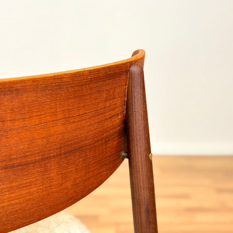 Danish dining chairs in teak & walnut