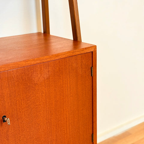 Swedish bookshelf in teak & beech