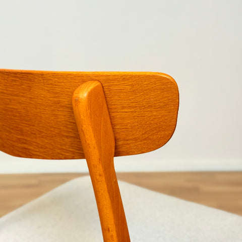 Danish set of 6 dining chairs in oak & beech by Findahl