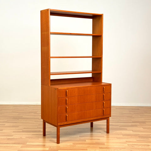 Swedish bookshelf in teak by Bertil Fridhagen for Bodafors