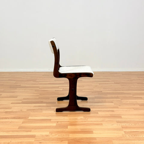 Danish set of 4 dining chairs in stained teak