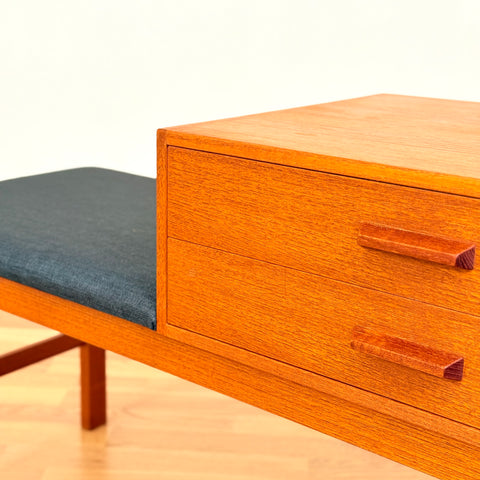 Swedish hall bench in teak