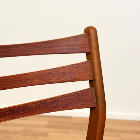 Danish set of 4 dining chairs in teak and beech by SAX