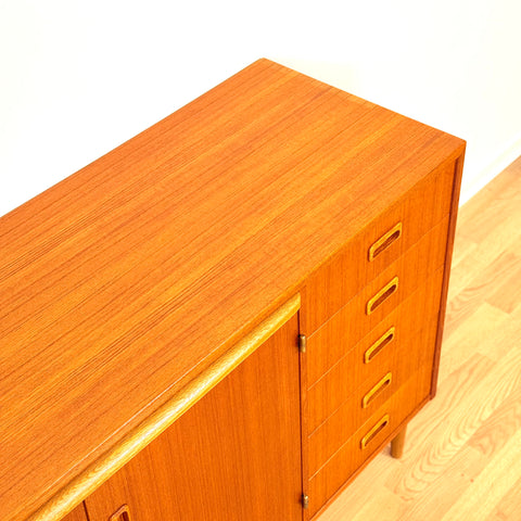 Swedish sideboard in teak & beech